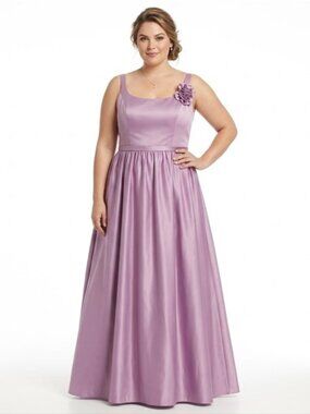 Alfred Angelo Style 7183 "Royal Bloom" Purple Satin Gown NEW- Sz. 16